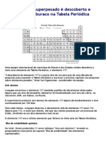 Elemento Superpesado É Descoberto e Preenche Buraco Na Tabela Periódica