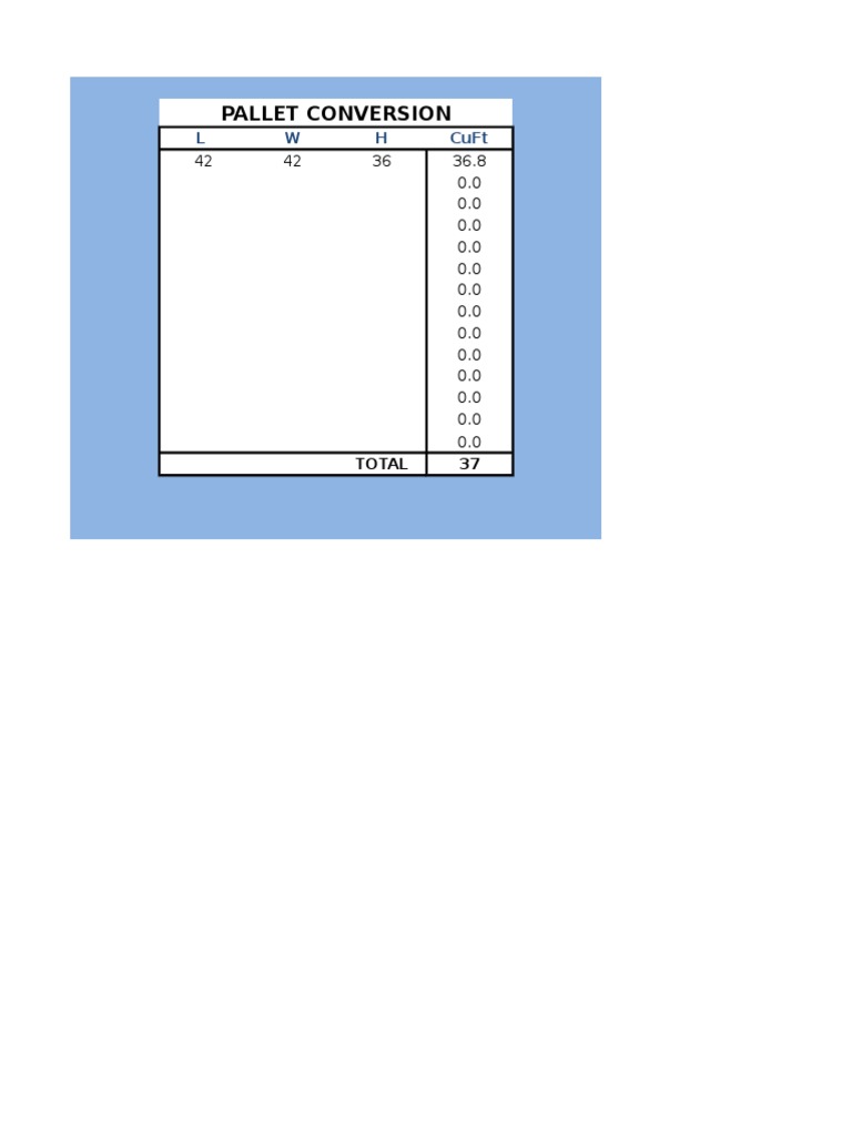 Pallet Converter | PDF