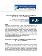 Comparativo da fiscalização do CRC-MS junto aos contabilistas em Dourados-MS, no período de 2005-2010