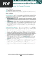 CH 14.3 Studying The Human Genome