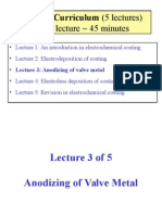 Lecture 3 Anodizing of Valve Metal