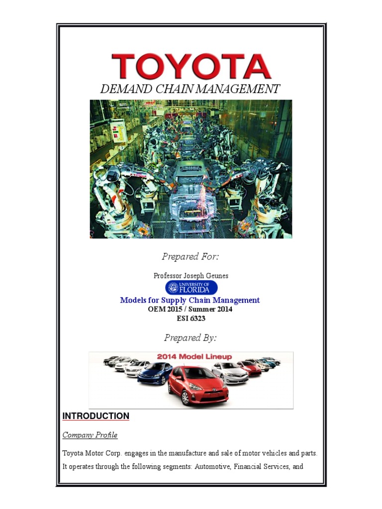 Toyota Case Study Write Up | Toyota | Motor Vehicle