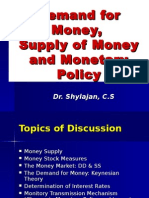 Demand and Supply of Money, Monetary Transmision Mechanism