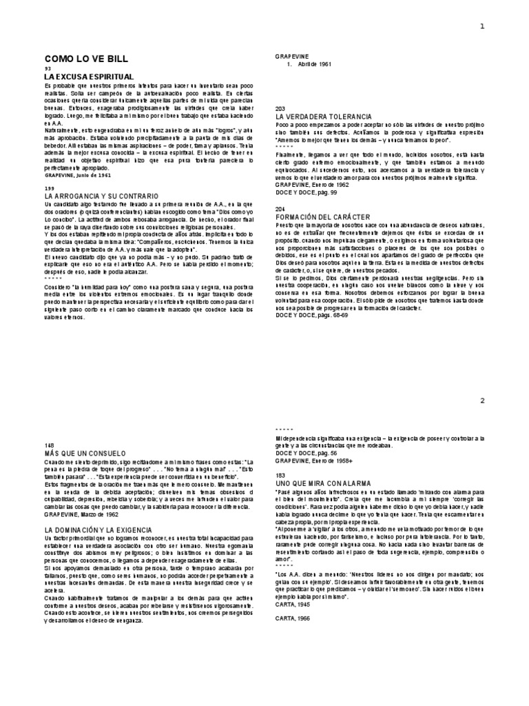 Como Lo Ve Bill Partte PDF Tolerancia Amor