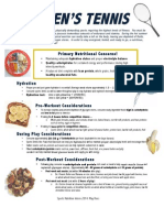 Men's Tennis Sports Specific Handout