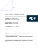 Programa: Lenguaje, Deseo y Cultura: Teorías Estructuralistas y Posestructuralistas