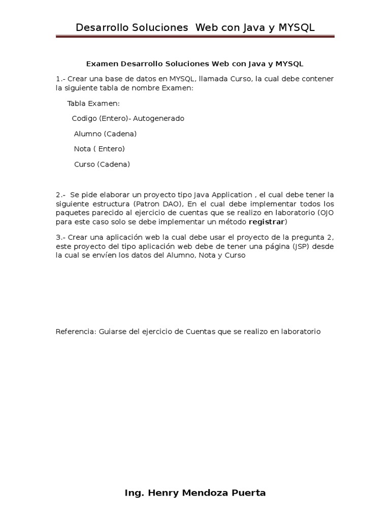 Soluciones Web con Java y MySQL | PDF | Informática