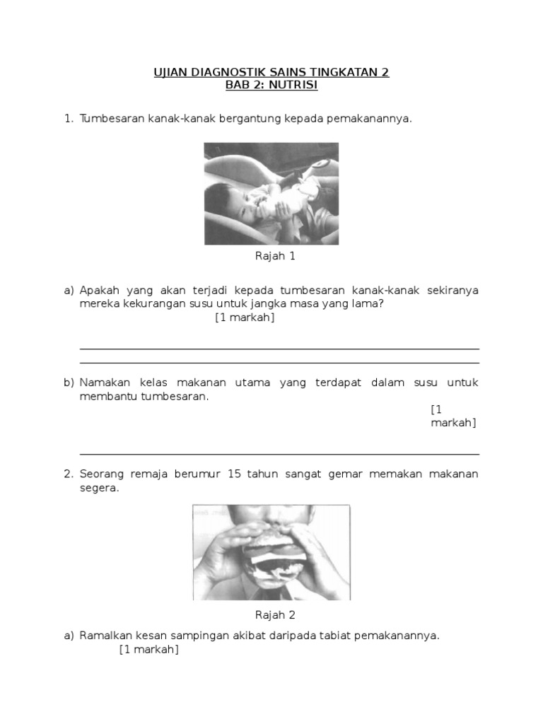 Ujian Diagnostik Sains Tingkatan 2