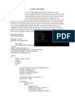 Implementacion de Programas Lista Circular y Circular Doble