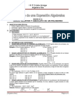 Modulo 05 y 06 - Grado de Una Expresion Algebraica1 - Valor Numerico Imprimir