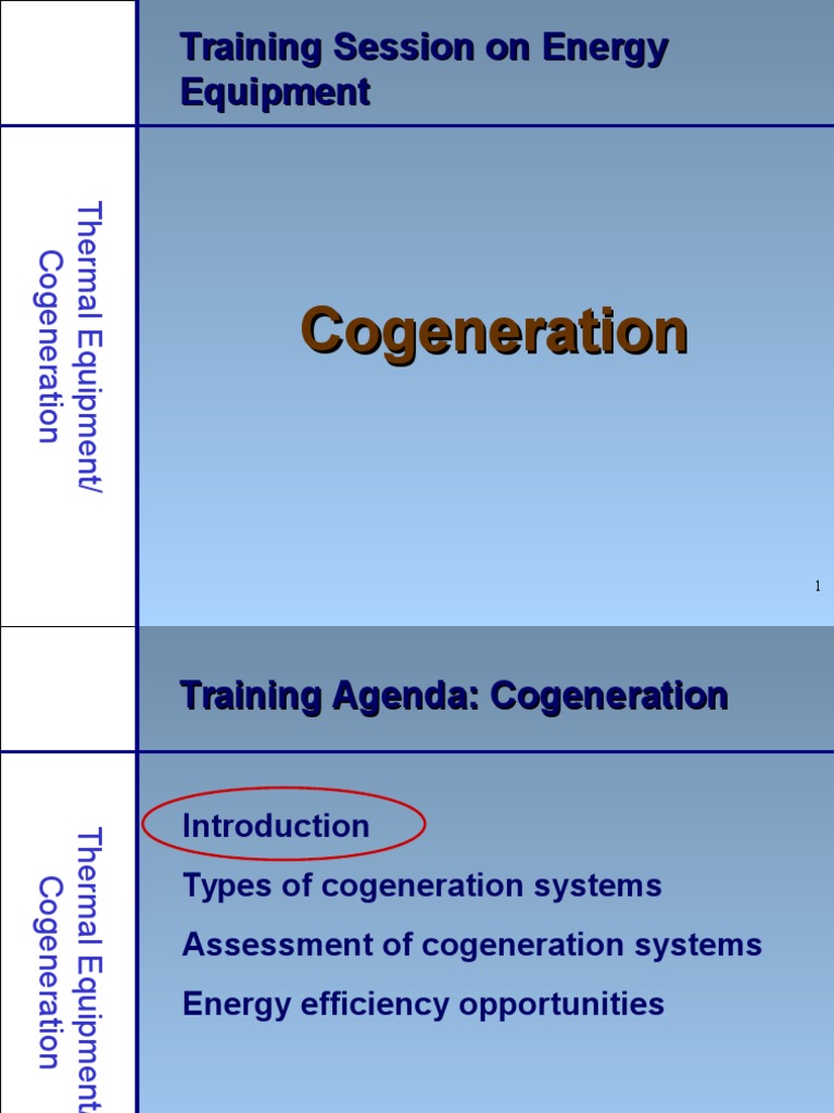 Cogeneration Systems Training Overview | PDF | Cogeneration | Steam