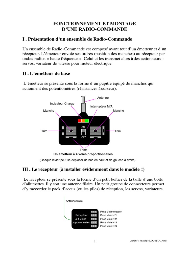 Fonctionnement d'une Radio-Commande | PDF | Émetteur | Fréquence radio