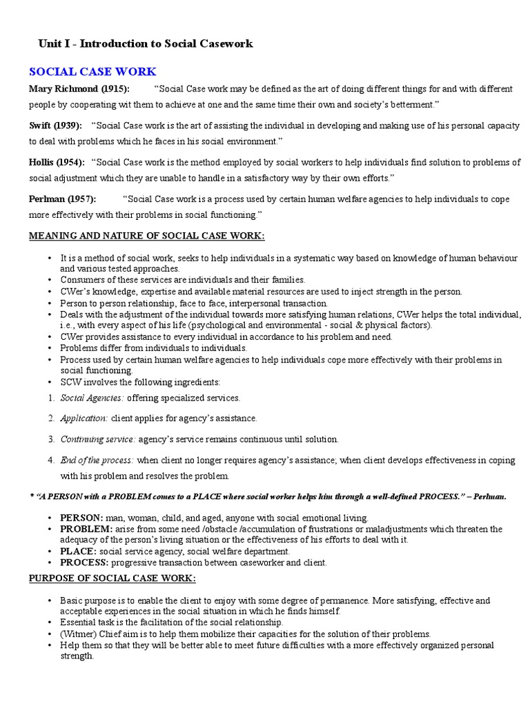 Introduction to Social Casework Social Work Emotions