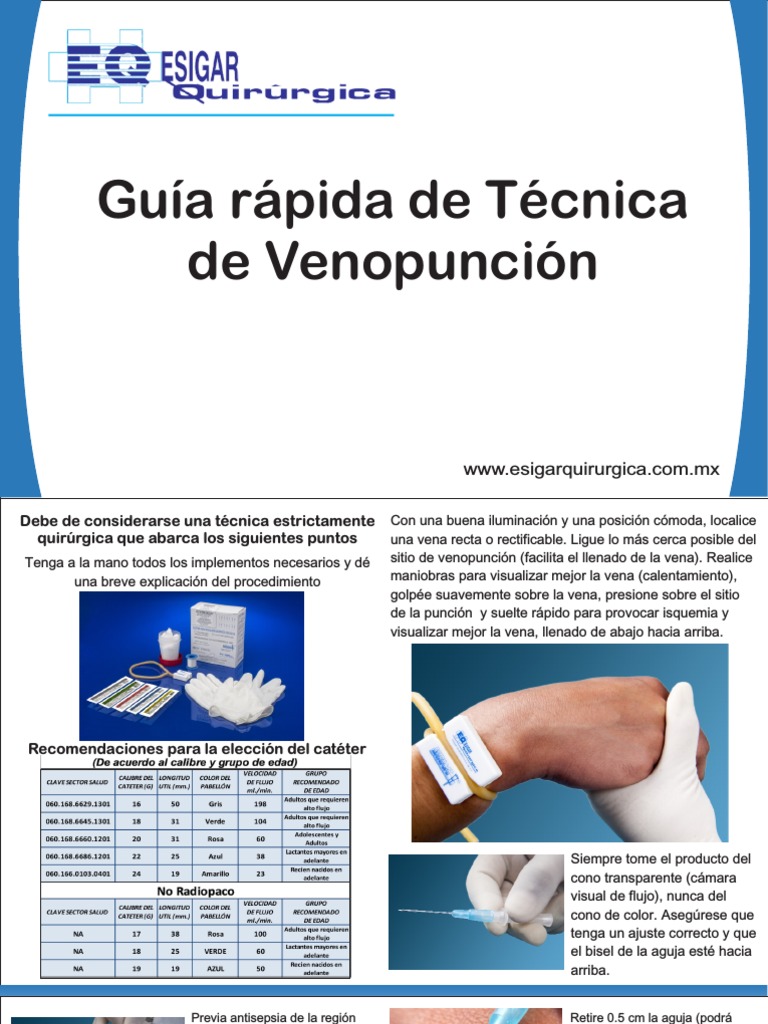 Guía de Venopunción: Técnicas y Errores | PDF