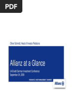 Allianz at A Glance: Oliver Schmidt, Head of Investor Relations