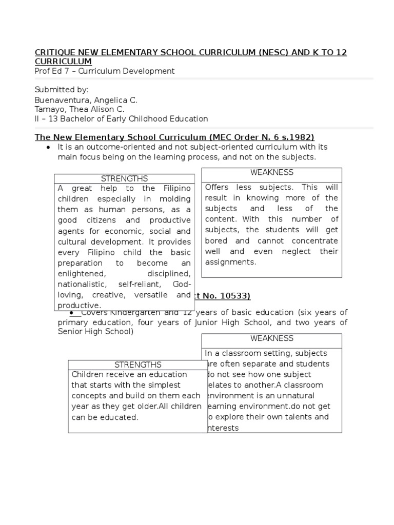 critique-new-elementary-school-curriculum-nesc-and-k-to-12-curriculum