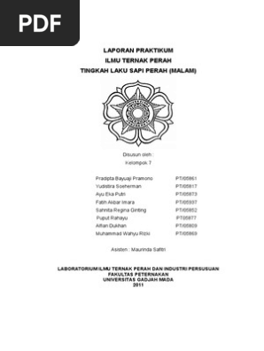 Laporan Praktikum Ternak Perah Tingkah Laku Malam Fix