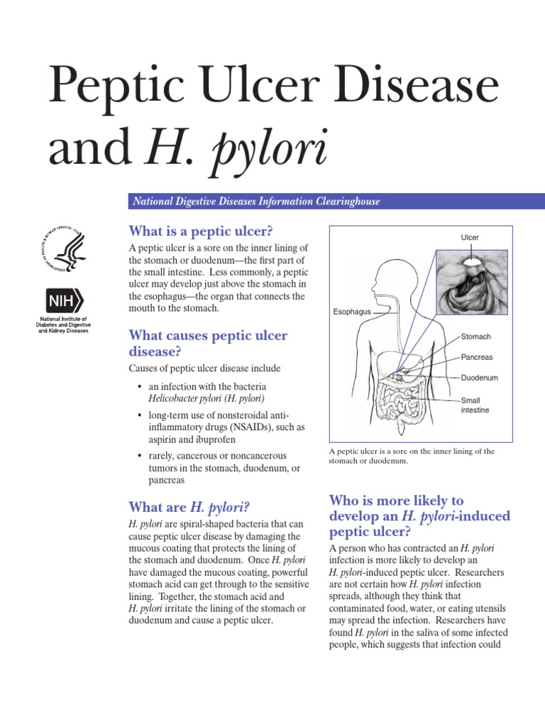 Peptic Ulcer Disease and H. Pylori PDF Peptic Ulcer Endoscopy