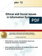 Ethical and Social Issues in Information Systems: Adapted From © 2007 by Prentice Hall