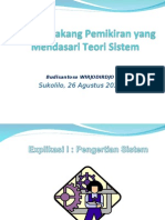 Materi Kuliah 1 - Latar Belakang Pemikiran Yang Mendasari Teori Sistem-Budisantoso Wirjodirdjo