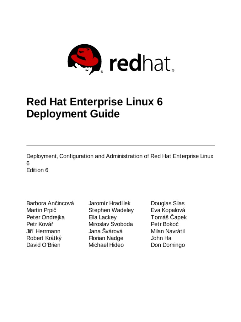 Red Hat Enterprise Linux 6 Deployment Guide en US | PDF | Information ...