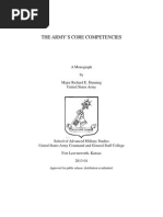 The Army'S Core Competencies: A Monograph by Major Richard E. Dunning United States Army