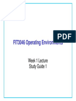 FIT3046 Operating Environments: Week 1 Lecture Study Guide 1