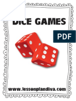 Dice Games Worksheets for Math Practice
