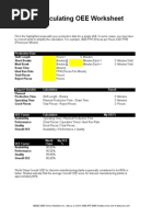 Simple Oee Spreadsheet