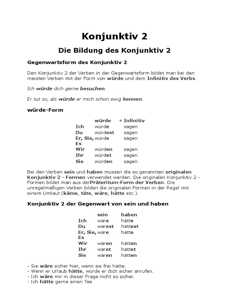 Konjunktiv 2