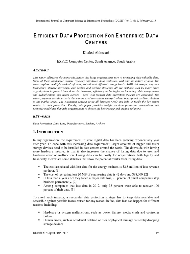Data Protection Strategies for Enterprises | PDF | Backup | Data ...