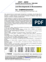 Victor Chernozhukov: Lectures On Recent Developments in Econometrics