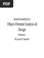 Object-Oriented Analysis & Design: SE464/CS446/ECE452