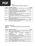 Technology: Vlsi Domain: Ieee Transactions On