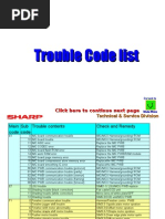 Trouble Code List  sharp codes