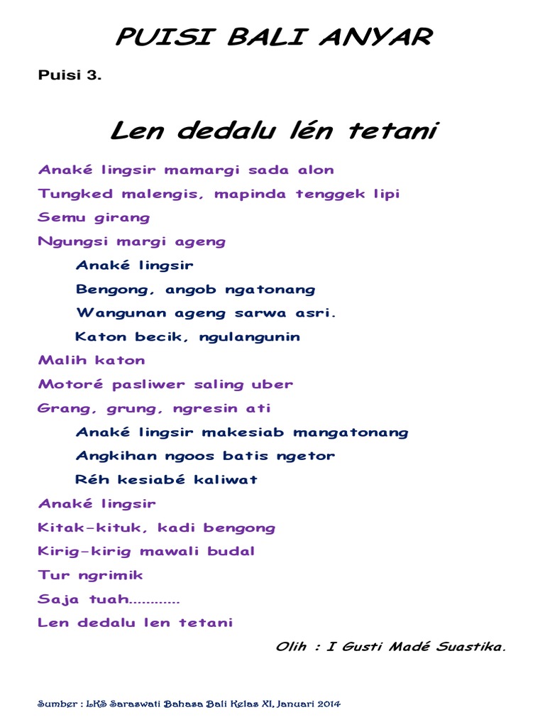 Puisi Bali Anyar 3