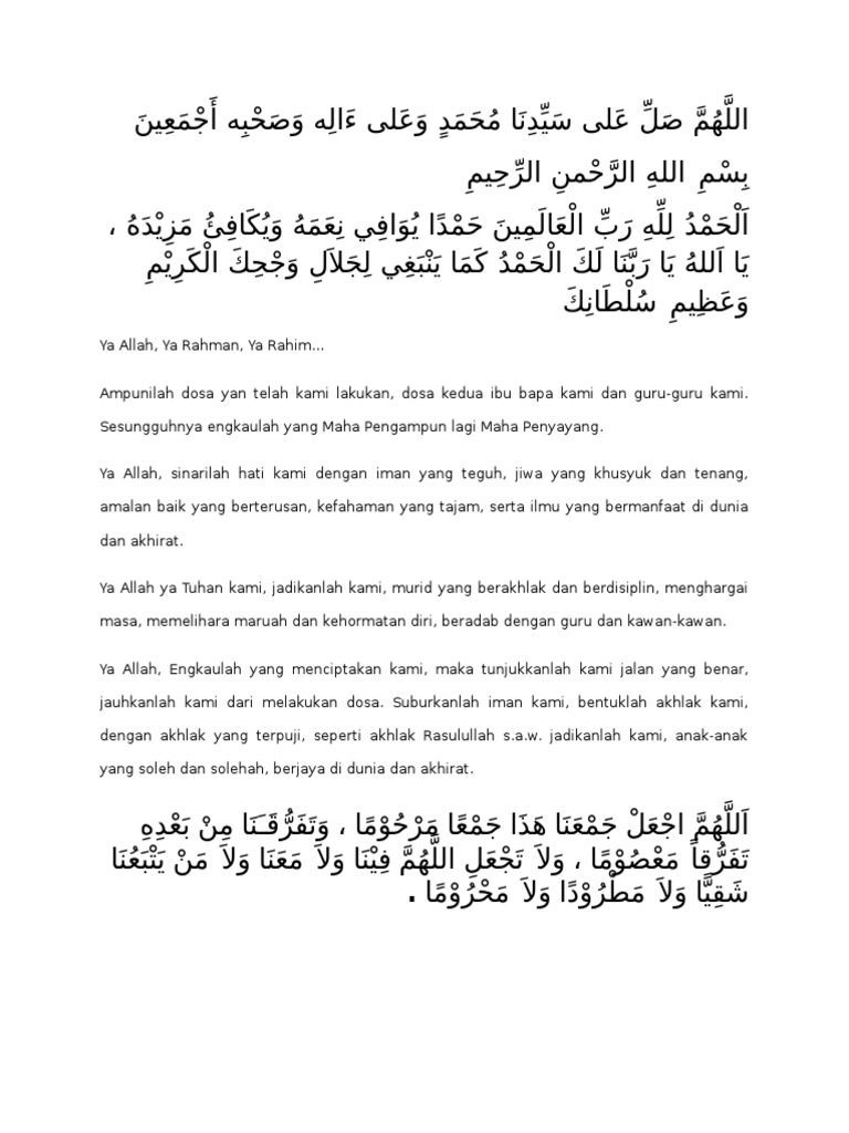 Doa Rasmi Pdf
