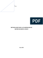 Marco Logico PDF Metodologia