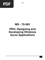 MS - 70-583 PRO: Designing and Developing Windows Azure Applications