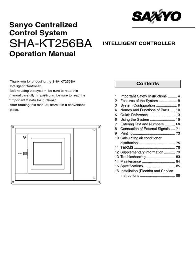Intelligent Controller Manual | PDF | Computer Keyboard | Air Conditioning