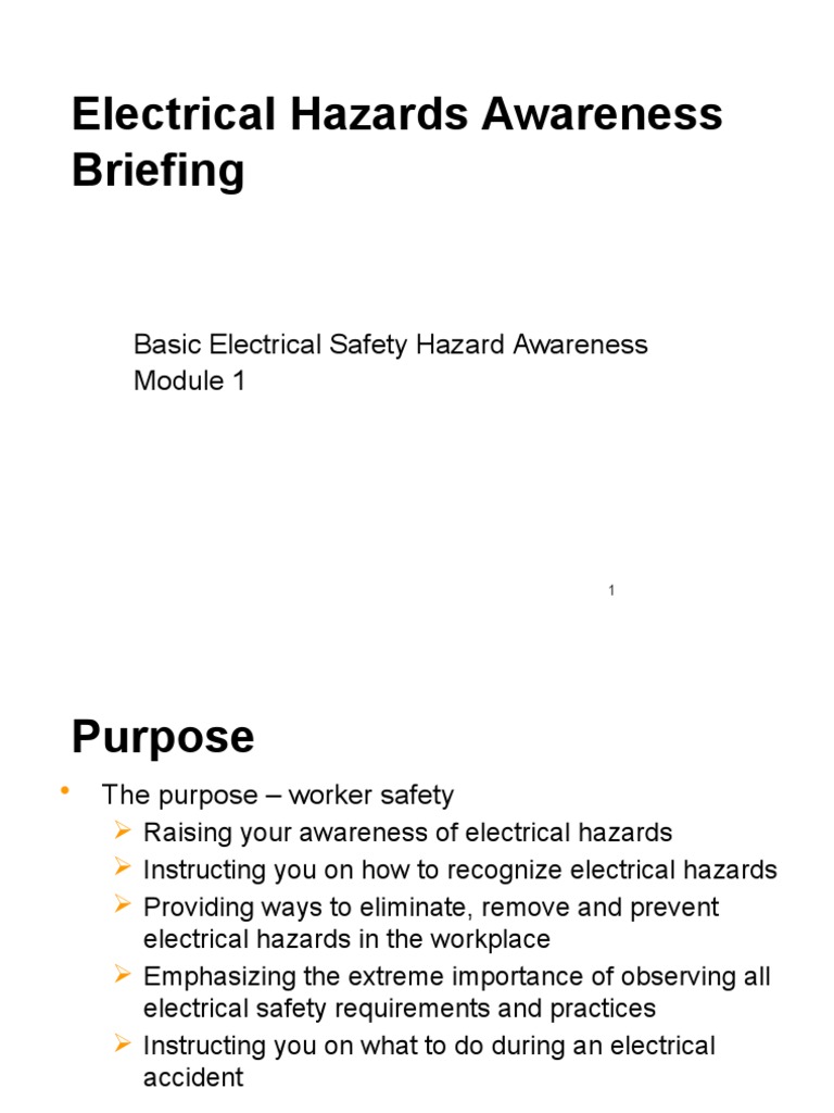 Electrical Hazards Safety Awareness Guide | PDF | Electric Shock ...