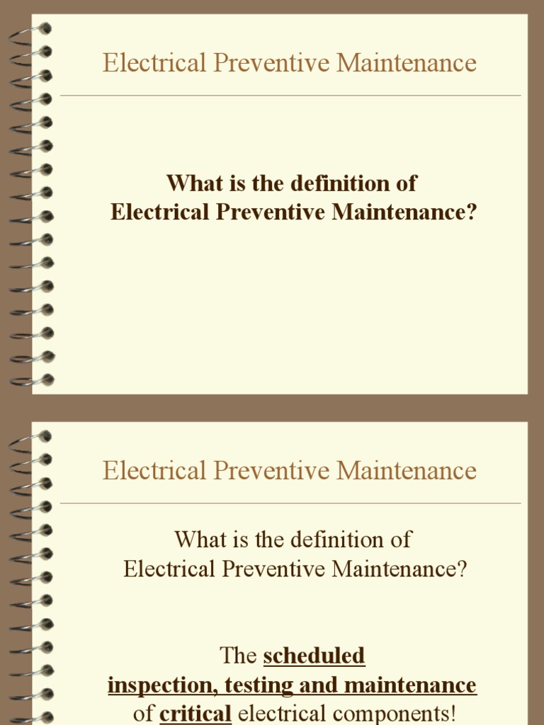 Electrical Preventive Maintenance | PDF | Technology & Engineering