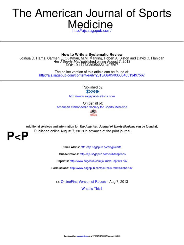 How To Write A Systematic Review | PDF | Systematic Review | Meta Analysis