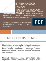 Analisis Pemangku Kepentingan Stakeholders Dalam Manajemen