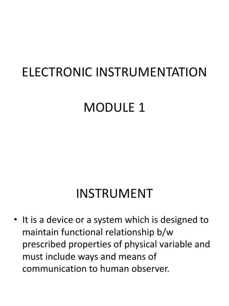 Electronic Instrumentation Units Of Measurement Accuracy And Precision
