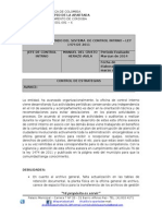 INFORME DEL ESTADO DEL SISTEMA  DE CONTROL INTERNO – LEY 1474 DE 2011