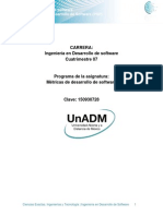 Unidad 1. Metricas de Desarrollo de Software PSP