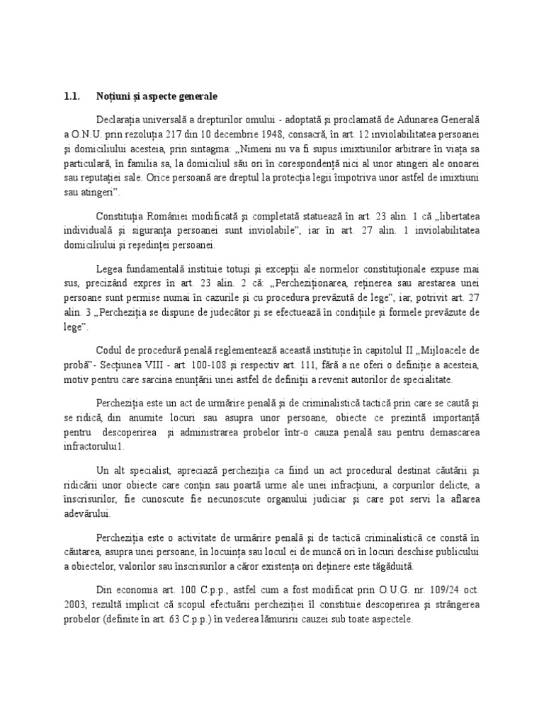 Perchezitia | PDF