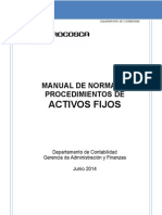 Manual de Normas y Procedimientos de Activos Fijos