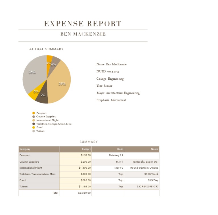 Germany Budget Examplew PDF
